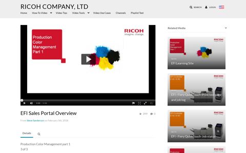 EFI Sales Portal Overview - RICOH COMPANY, LTD