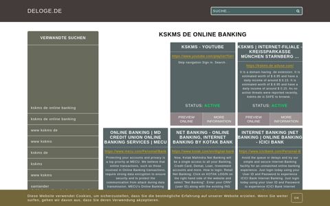 kskms de online banking - Allgemeine Informationen zum Login