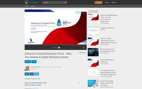 Swisscom Intranet/Employee Portal - Step Two Intranet ...