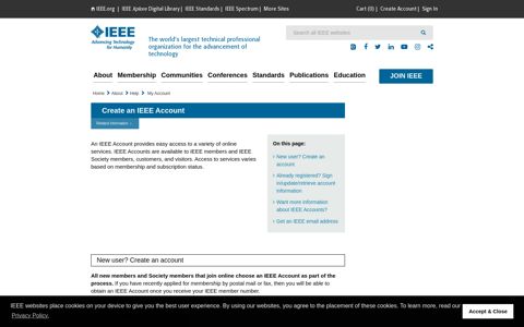 Create an IEEE Account - IEEE