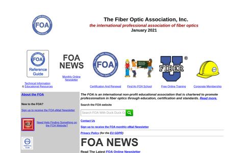 The Fiber Optic Association: Home