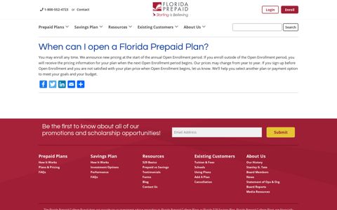 When can I open a Florida Prepaid Plan? - Florida Prepaid ...