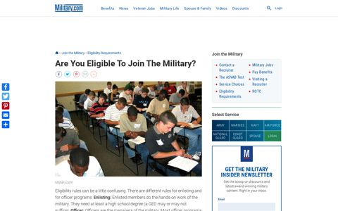 Are You Eligible To Join The Military? | Military.com