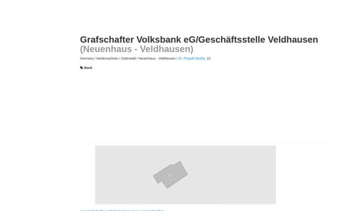 Grafschafter Volksbank eG/Geschäftsstelle Veldhausen ...