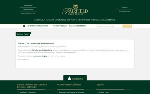 Resident Portal - Fairfield Properties