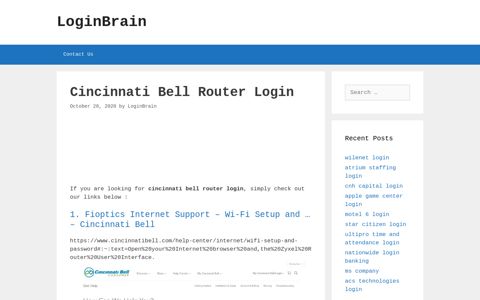 cincinnati bell router login - LoginBrain