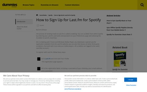 How to Sign Up for Last.fm for Spotify - dummies