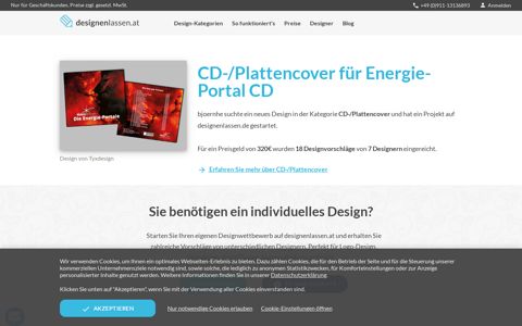 CD-/Plattencover für Energie-Portal CD - Designenlassen.de