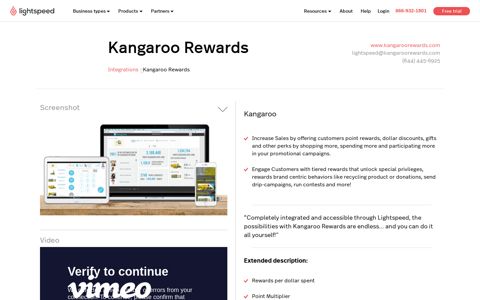 Kangaroo Rewards | Lightspeed POS
