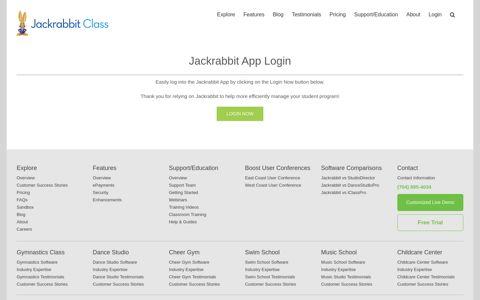 Jackrabbit Class App Login