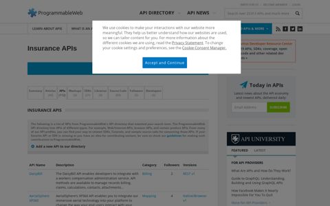 112 Insurance APIs (2020) | ProgrammableWeb