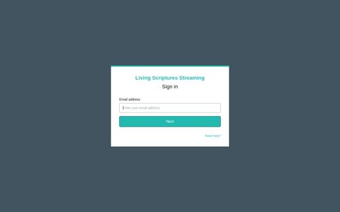Sign in - Living Scriptures Streaming