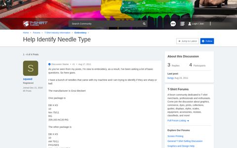 Help Identify Needle Type | T-Shirt Forums