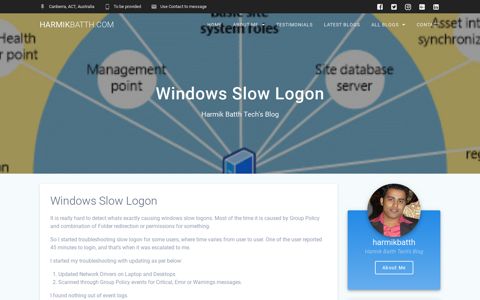 Windows Slow Logon | HarmikBatth.com