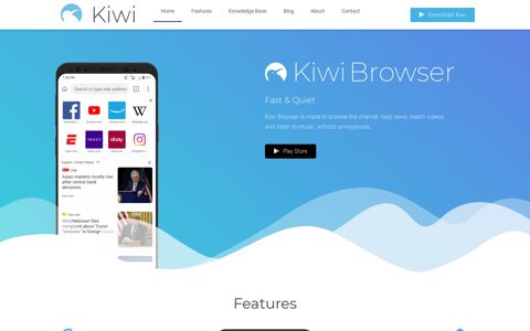 Kiwi Browser: Home