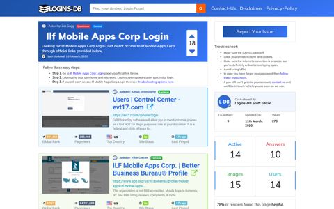 Ilf Mobile Apps Corp Login - Logins-DB