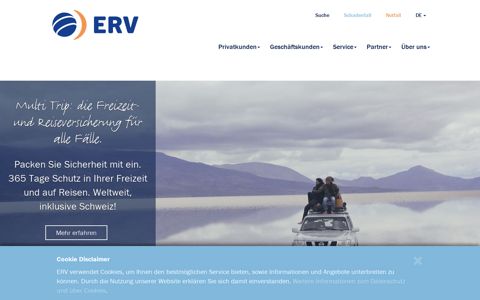 ERV - Ihre Reiseversicherung - Schweiz | ERV