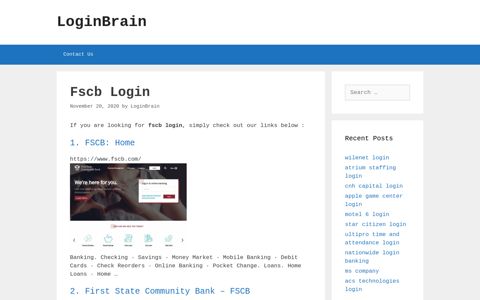 fscb login - LoginBrain