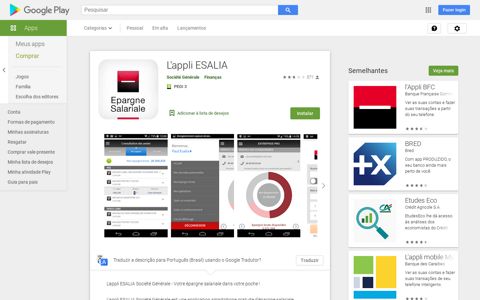 L'appli ESALIA – Apps no Google Play