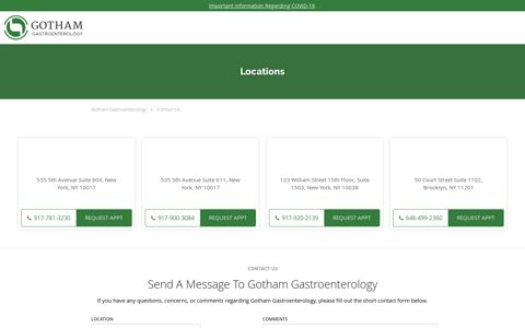 Contact Us - Gotham Gastroenterology: Gastroenterologists ...