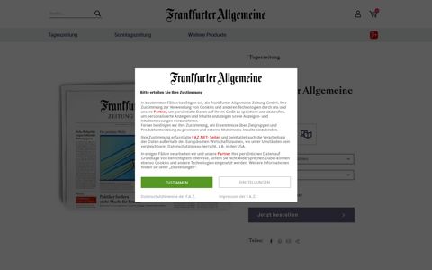 Frankfurter Allgemeine Zeitung: Ihre Abo-Optionen | FAZ
