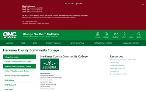 Herkimer County Community College - ONC Boces