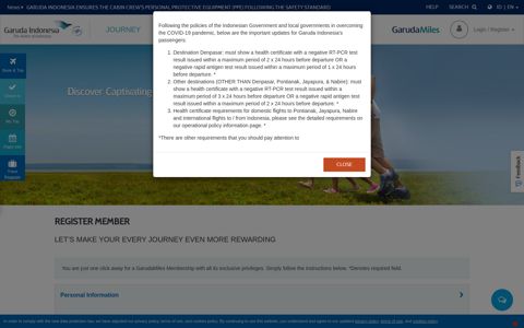 Garuda Indonesia: Register Member Garudamiles
