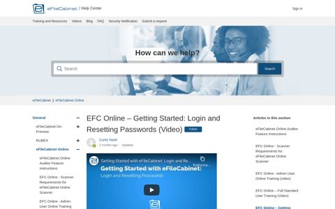 EFC Online – Getting Started: Login and Resetting Passwords ...