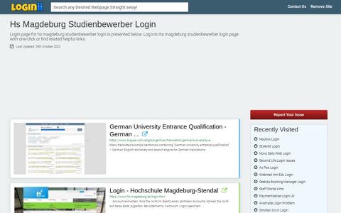 Hs Magdeburg Studienbewerber Login | Accedi Hs Magdeburg ...