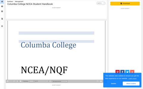 Columba College NCEA Student Handbook - Studylib