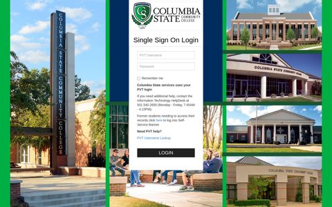 Single Sign On Login - Columbia State SSO