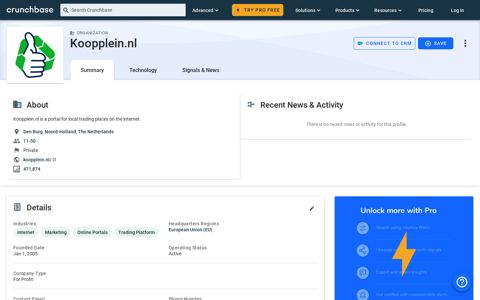 Koopplein.nl - Crunchbase Company Profile & Funding