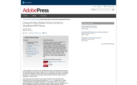 Using the New Adobe Forms Central to Distribute PDF Forms ...