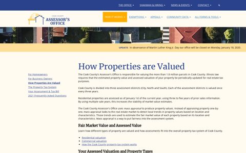 How Properties are Valued | Cook County Assessor's Office