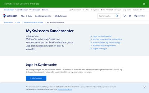 My Swisscom Kundencenter - Hilfe | Swisscom