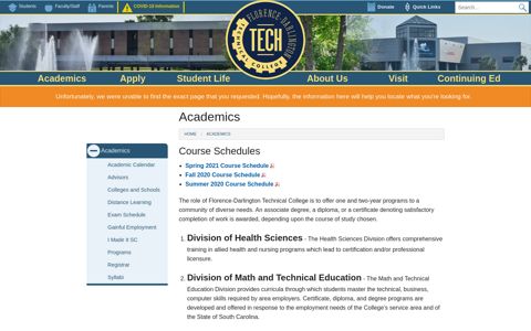 Academics - FDTC