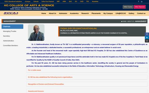 KG College of Arts & Science - kgcas