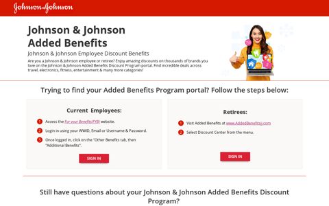 Johnson & Johnson Added Benefits Discount Program