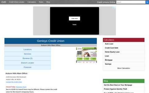 Genisys Credit Union - Auburn Hills, MI - Credit Unions Online