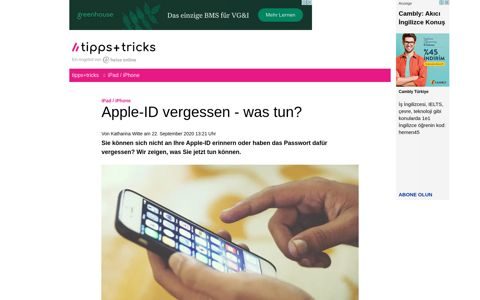 Apple-ID vergessen - was tun? - Heise