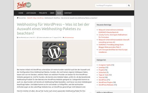 Webhosting für WordPress - Was ist bei der Auswahl eines ...