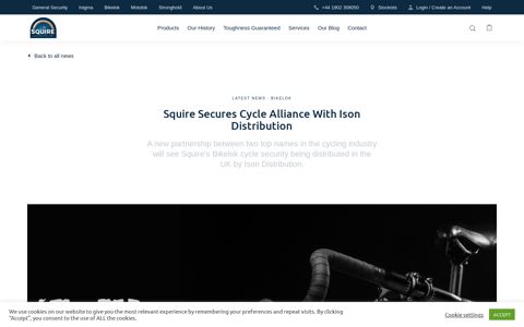 Squire Secures Cycle Alliance with Ison Distribution - Squire ...