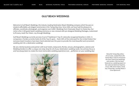 Gulf Beach Weddings - Marry Me Tampa Bay