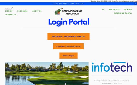 Login Portal — Gator Junior Golf Association