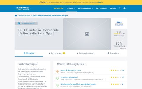 DHGS Deutsche Hochschule für Gesundheit und Sport - 32 ...
