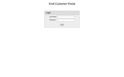 Kroll Customer Portal Login