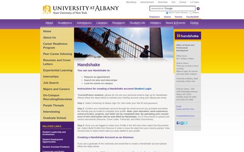 Handshake - University at Albany