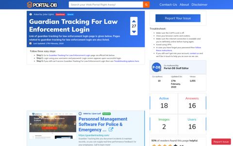 Guardian Tracking For Law Enforcement Login - Portal-DB.live