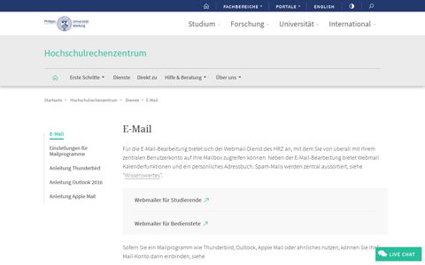 E-Mail - Philipps-Universität Marburg