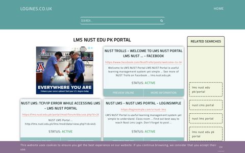 lms nust edu pk portal - General Information about Login